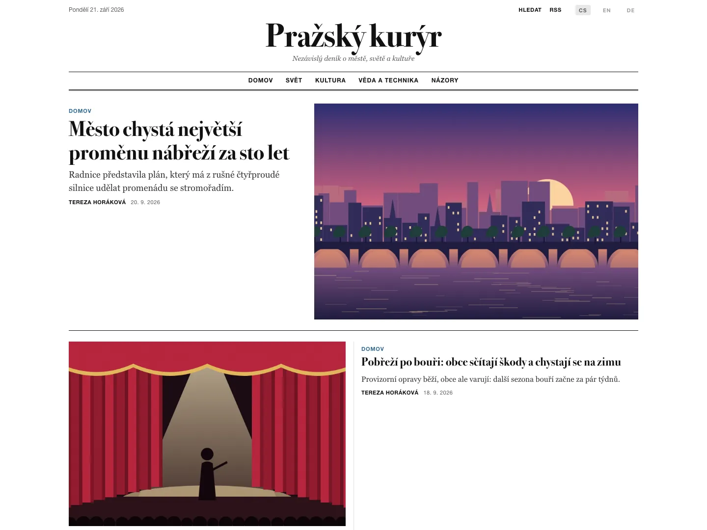 Šablona Classic Newspaper – titulní strana