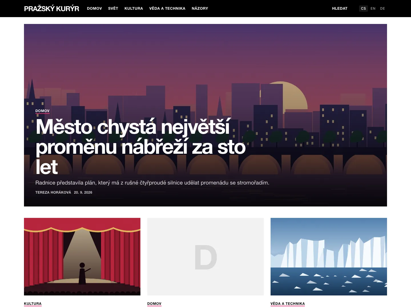 Šablona Modern Magazine – titulní strana