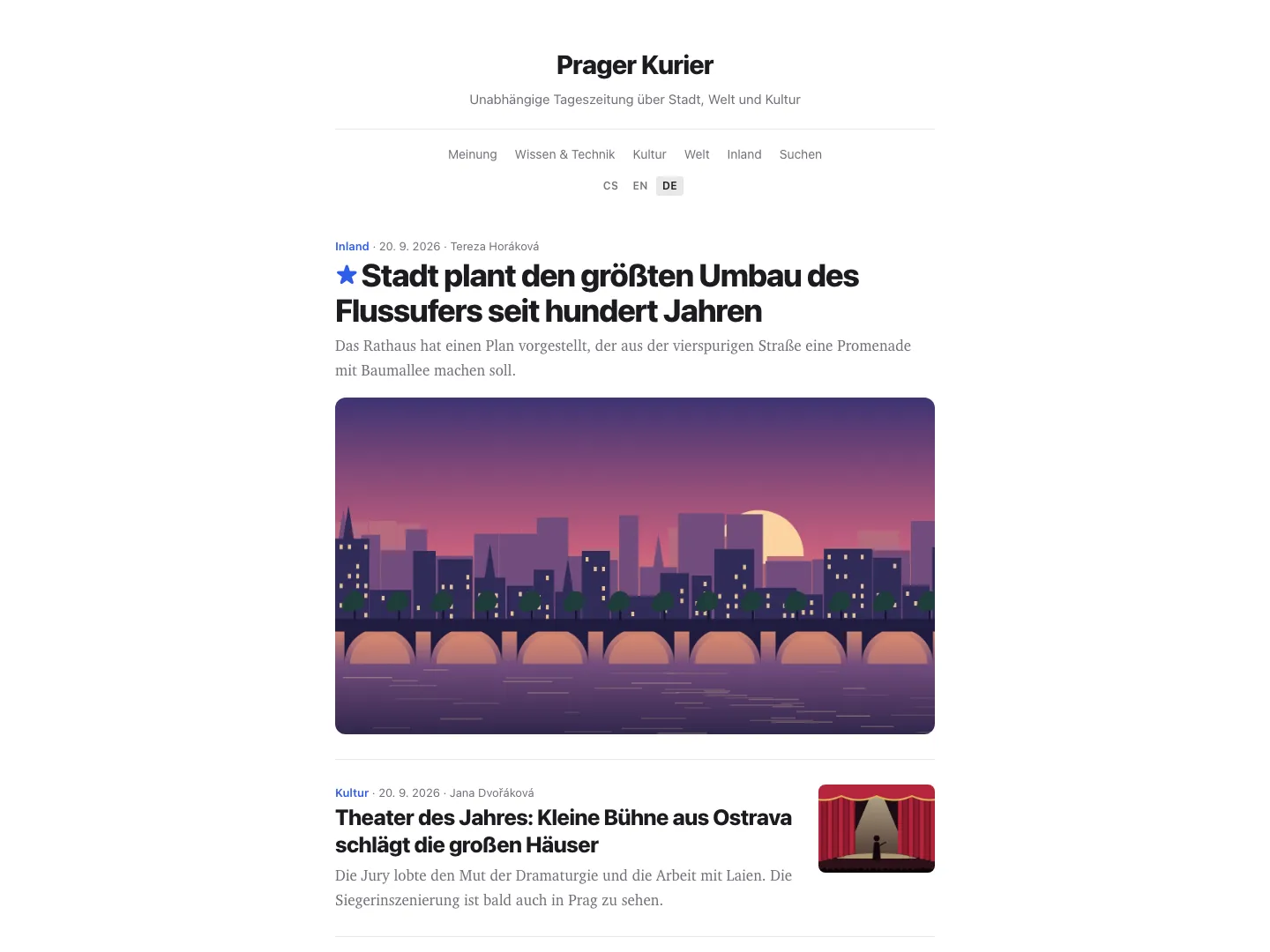 Vorlage Minimal – Titelseite