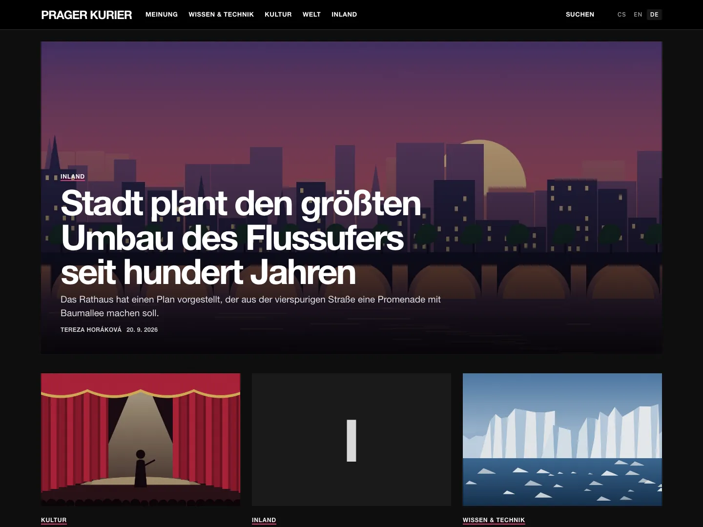 Vorlage Modern Magazine – Titelseite, dunkler Modus